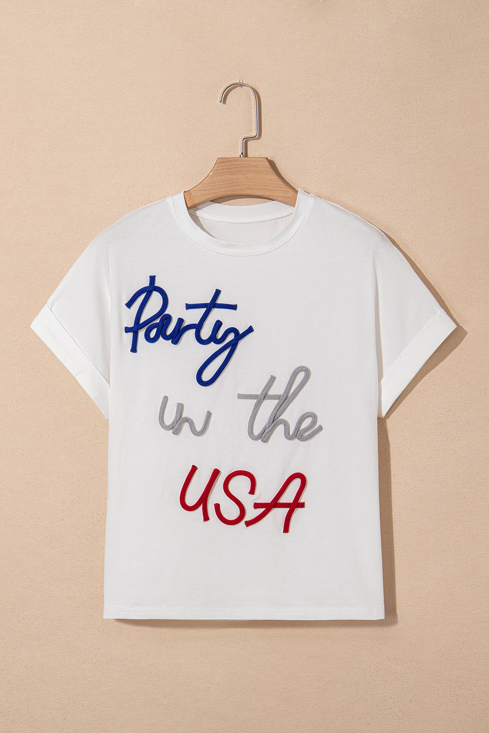 White Party in the USA Letter Graphic T Shirt