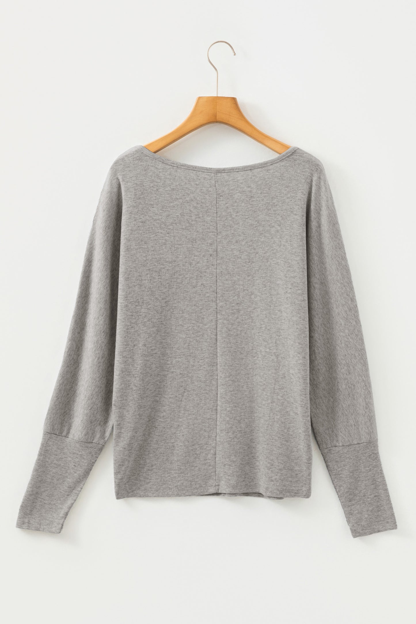 Red Dahlia Solid Color Round Neck Dolman Sleeve Top